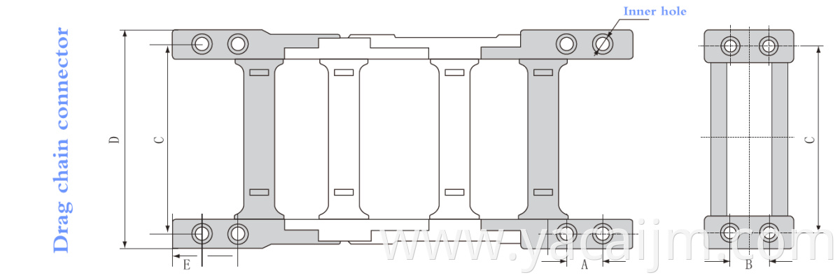 High quality plastic nylon cable drag chain white dust-free Cable Carriers